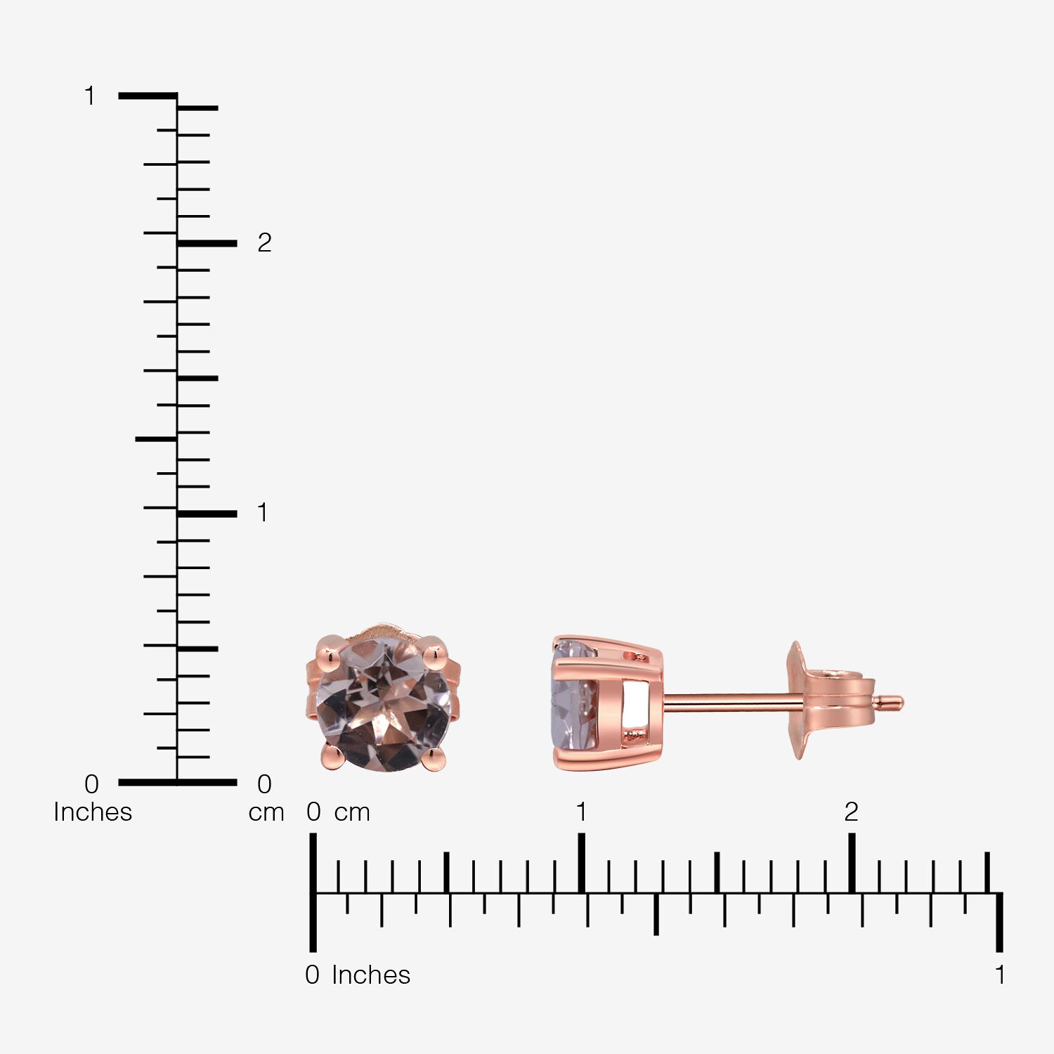 Limited Quantities! Genuine Pink Morganite 14K Gold 5mm Round Stud Earrings