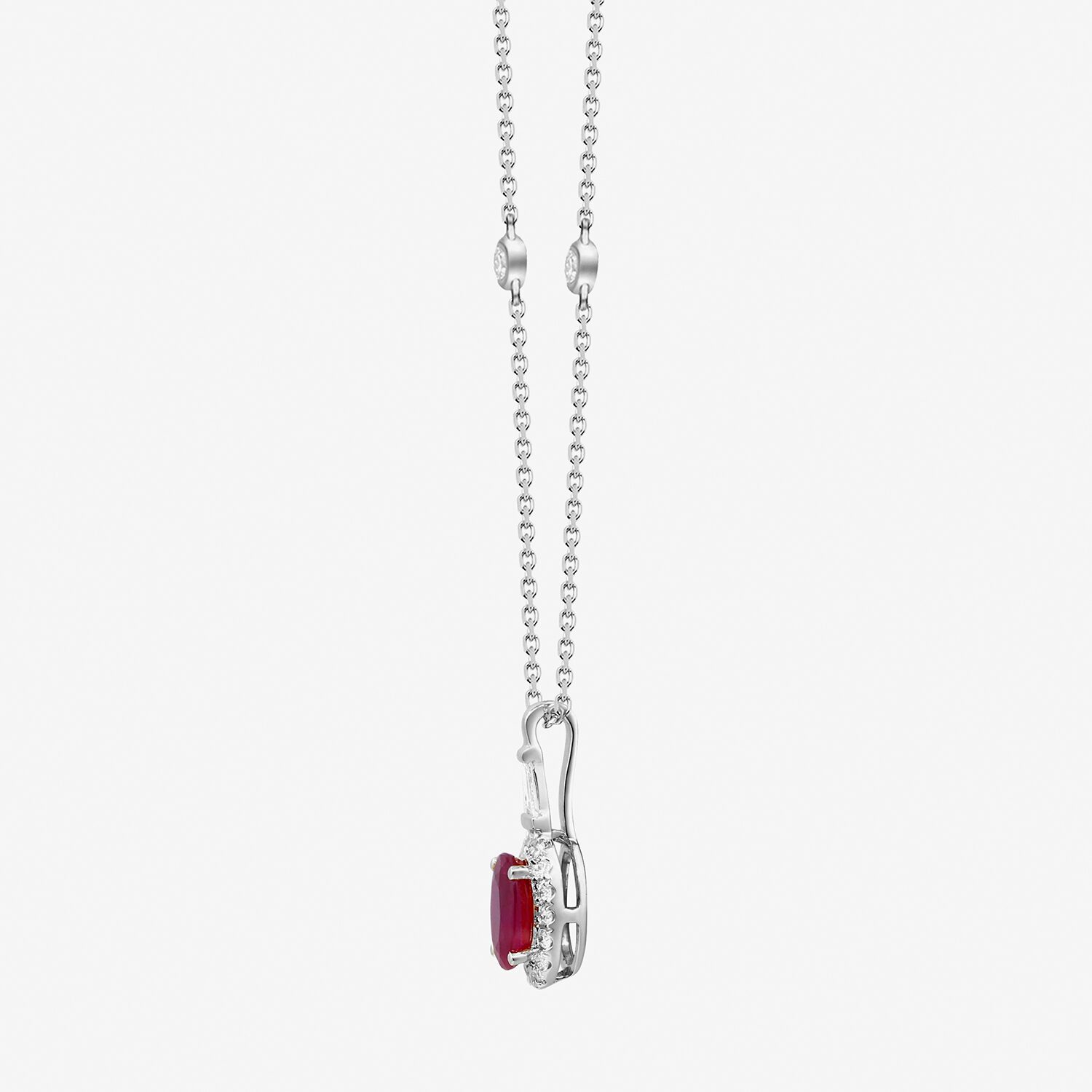 Limited Quantities! Womens 1/ CT. T.W. Lead Glass-Filled Red Ruby 10K Gold Oval 18 Inch Pendant Necklace