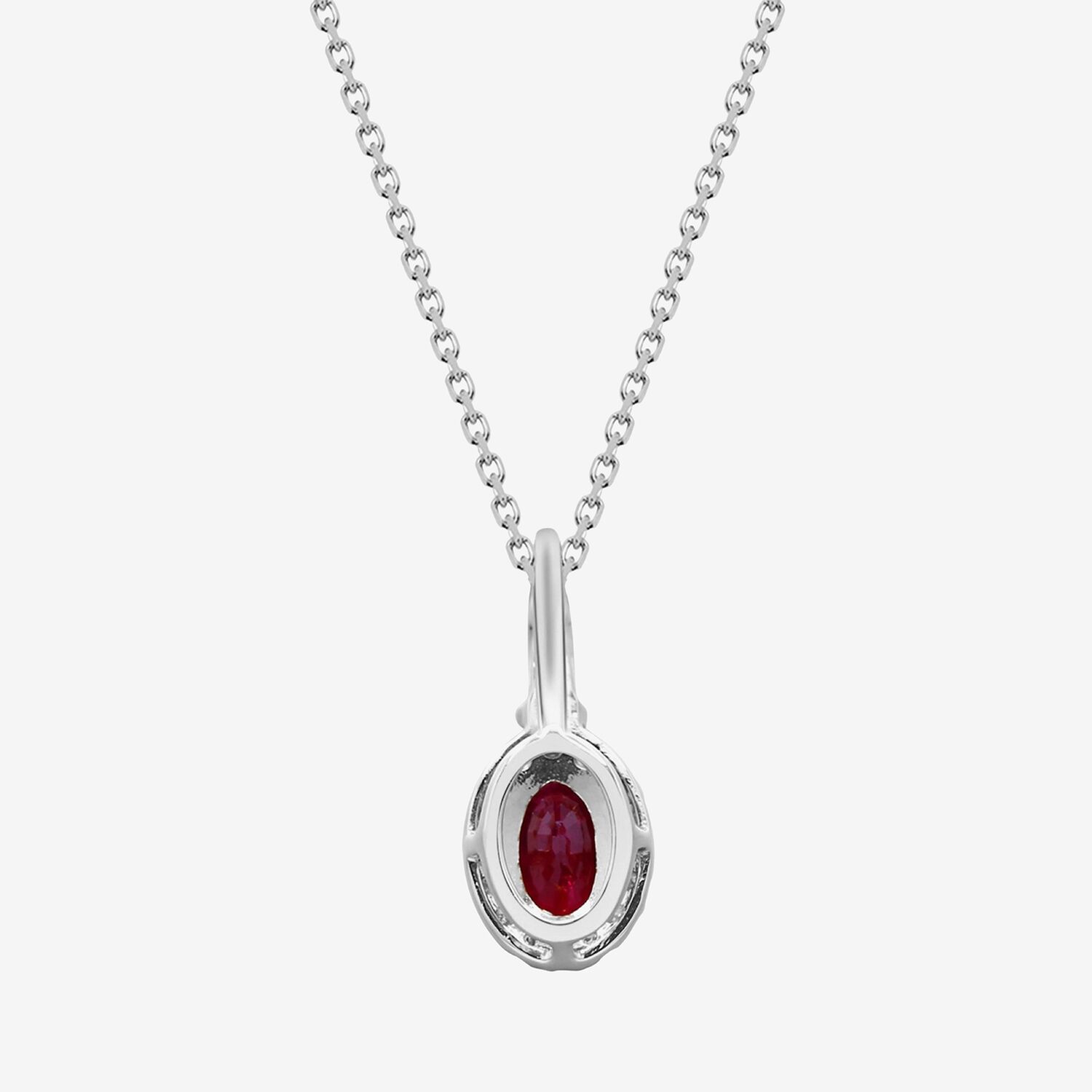 Limited Quantities! Womens 1/ CT. T.W. Lead Glass-Filled Red Ruby 10K Gold Oval 18 Inch Pendant Necklace
