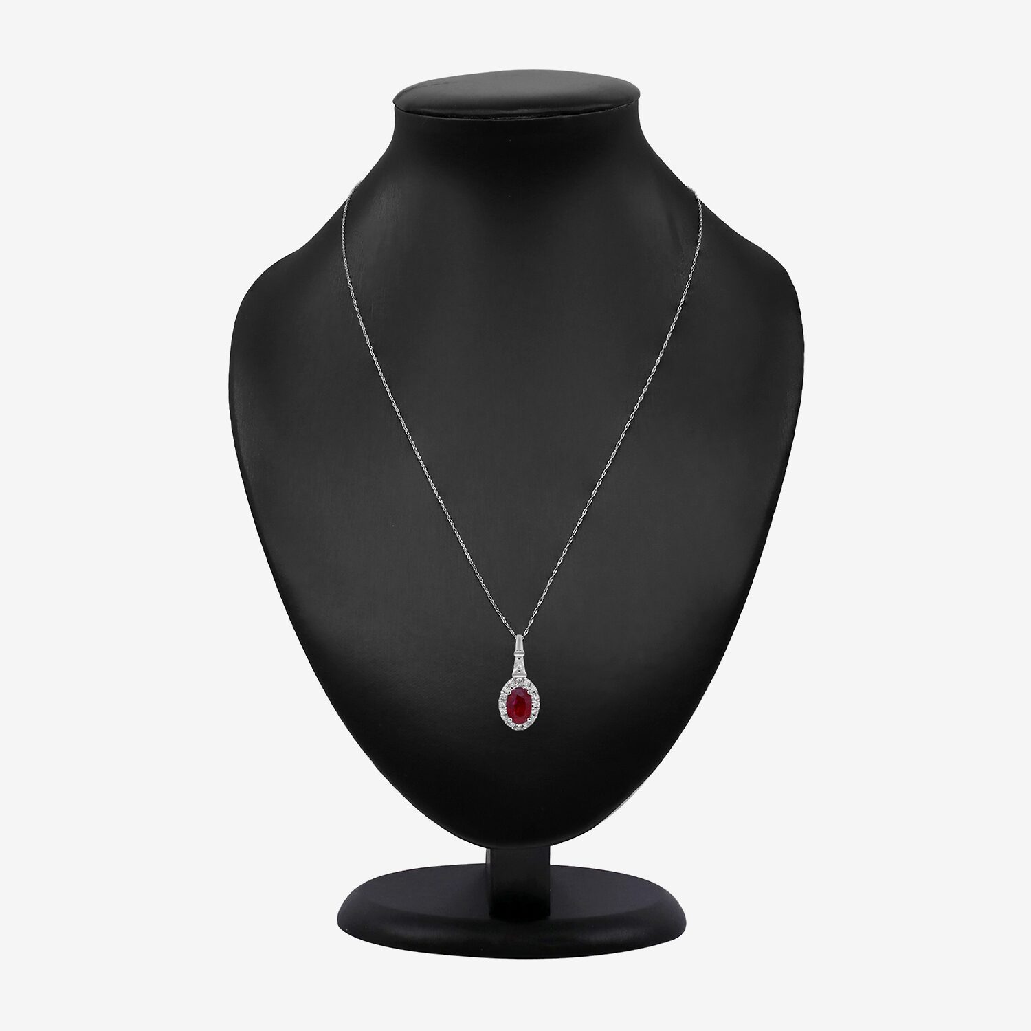 Limited Quantities! Womens 1/ CT. T.W. Lead Glass-Filled Red Ruby 10K Gold Oval 18 Inch Pendant Necklace