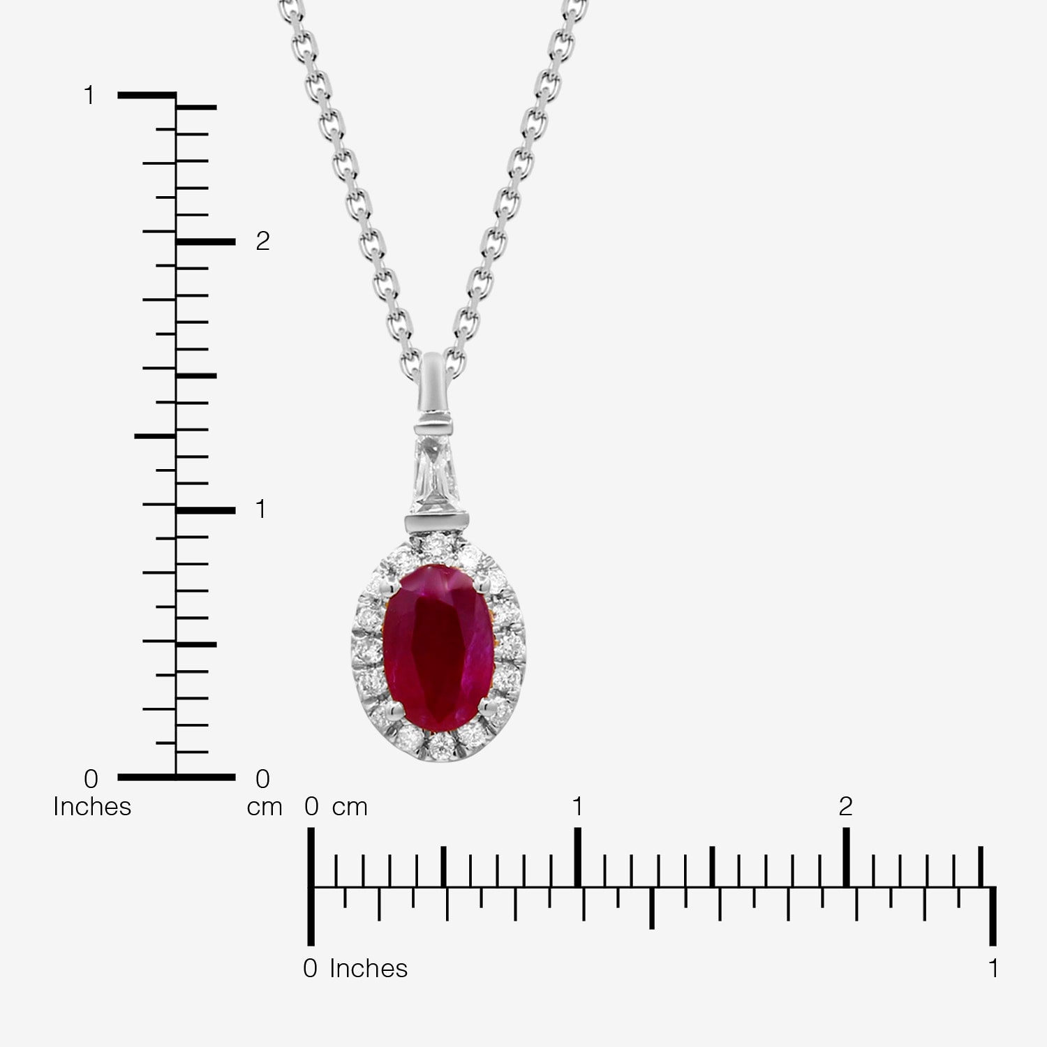 Limited Quantities! Womens 1/ CT. T.W. Lead Glass-Filled Red Ruby 10K Gold Oval 18 Inch Pendant Necklace