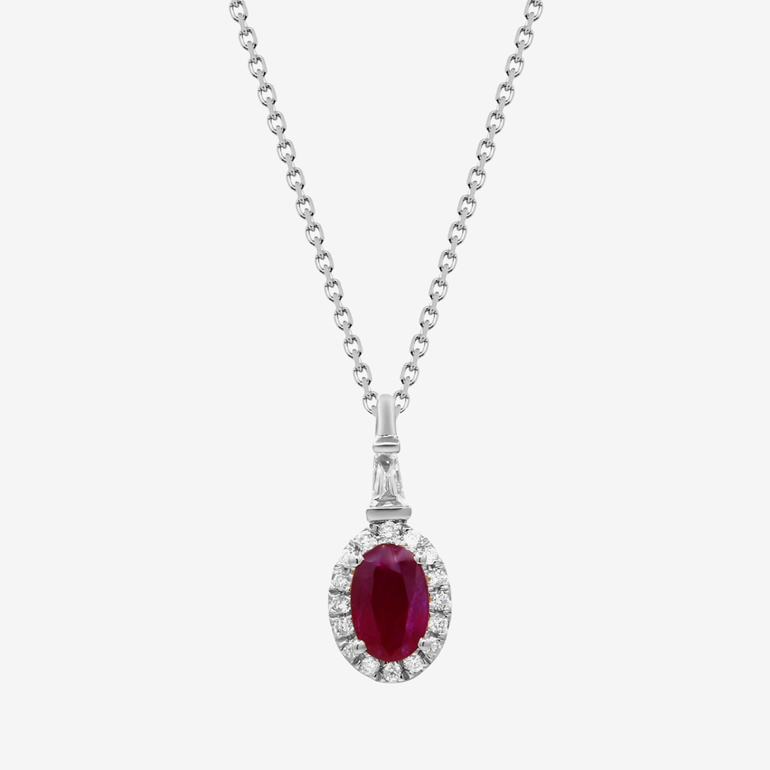 Limited Quantities! Womens 1/ CT. T.W. Lead Glass-Filled Red Ruby 10K Gold Oval 18 Inch Pendant Necklace