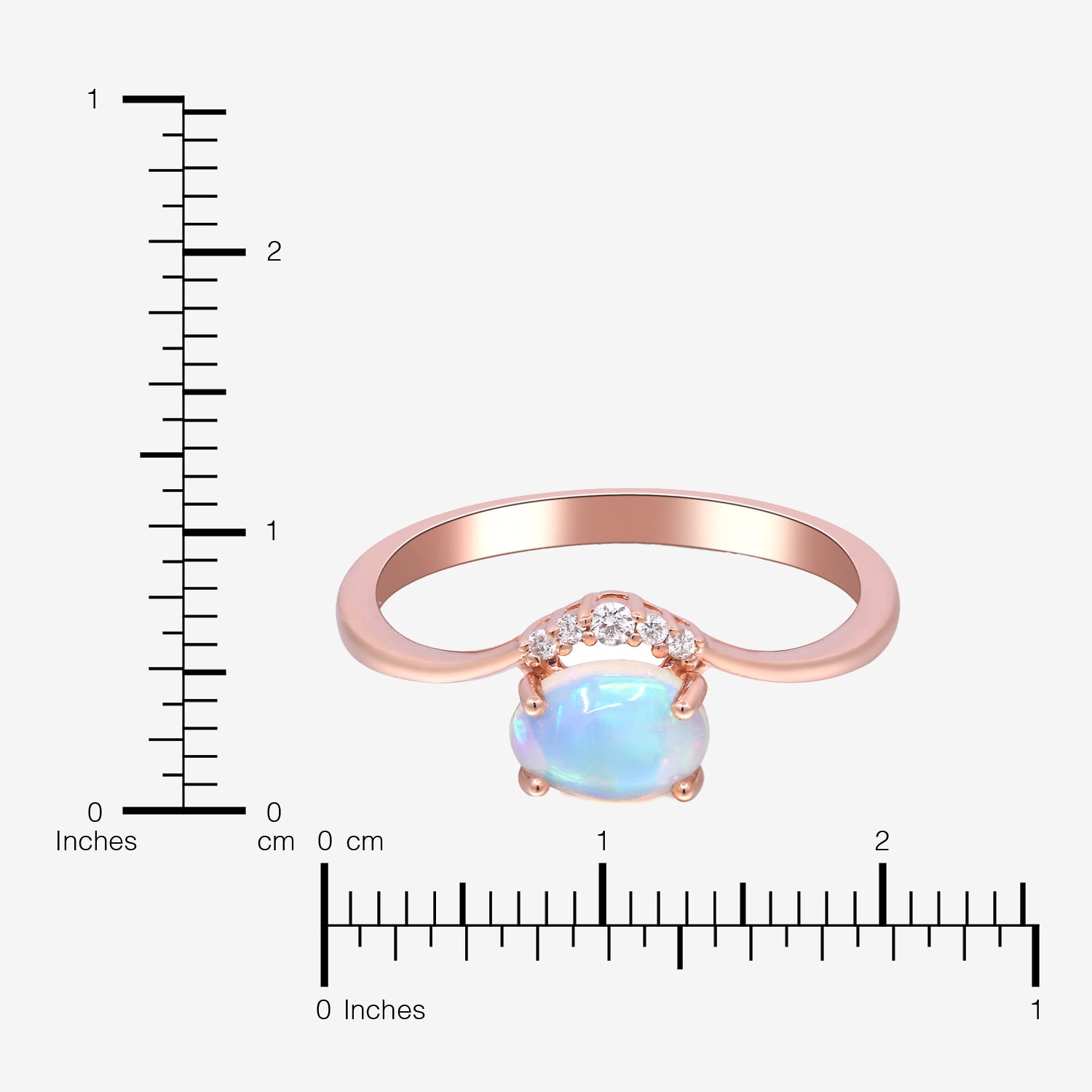Limited Quantities! Womens Diamond Accent Genuine White Opal 10K Gold Oval Cocktail Ring