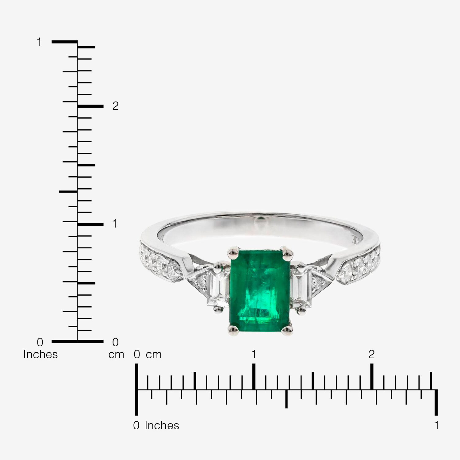 Limited Quantities! Womens 1/3 CT. T.W. Genuine Green Emerald 10K Gold Side Stone Cocktail Ring