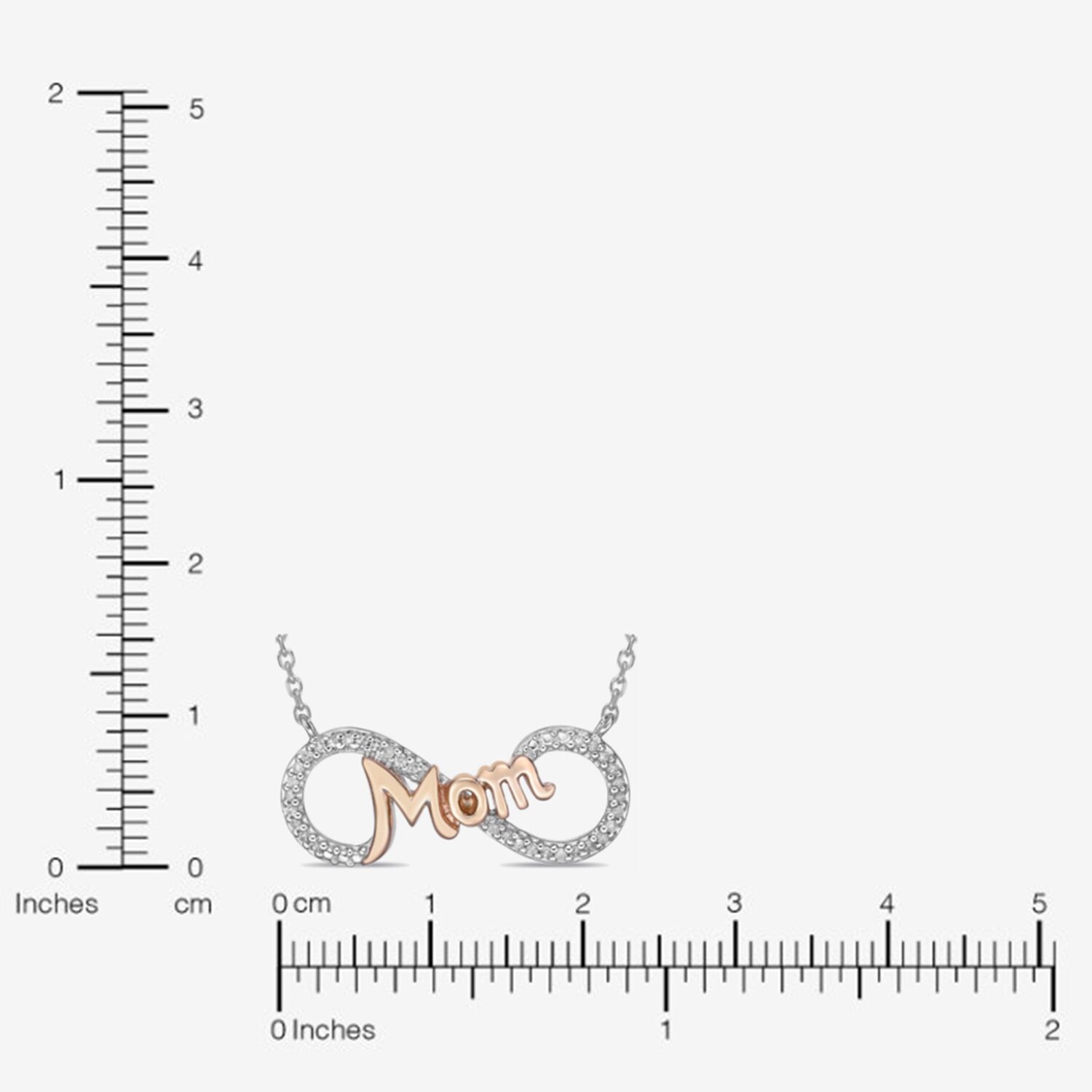 Limited Quantities! Womens 1/10 CT. T.W. Natural White Diamond 14K Rose Gold Over Silver Sterling Silver Infinity 20 Inch Pendant Necklace