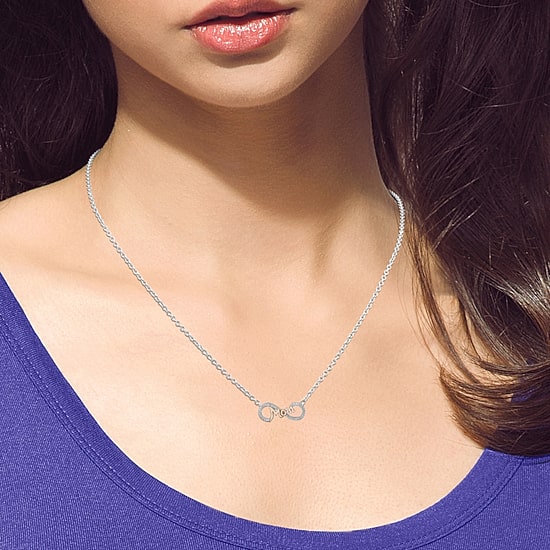 Limited Quantities! Womens 1/10 CT. T.W. Natural White Diamond 14K Rose Gold Over Silver Sterling Silver Infinity 20 Inch Pendant Necklace
