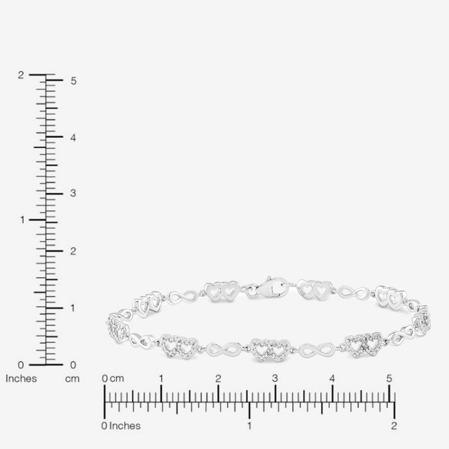 Limited Quantities! Womens 1/10 CT. T.W. Natural White Diamond Sterling Silver Heart 7 Inch Tennis Bracelet