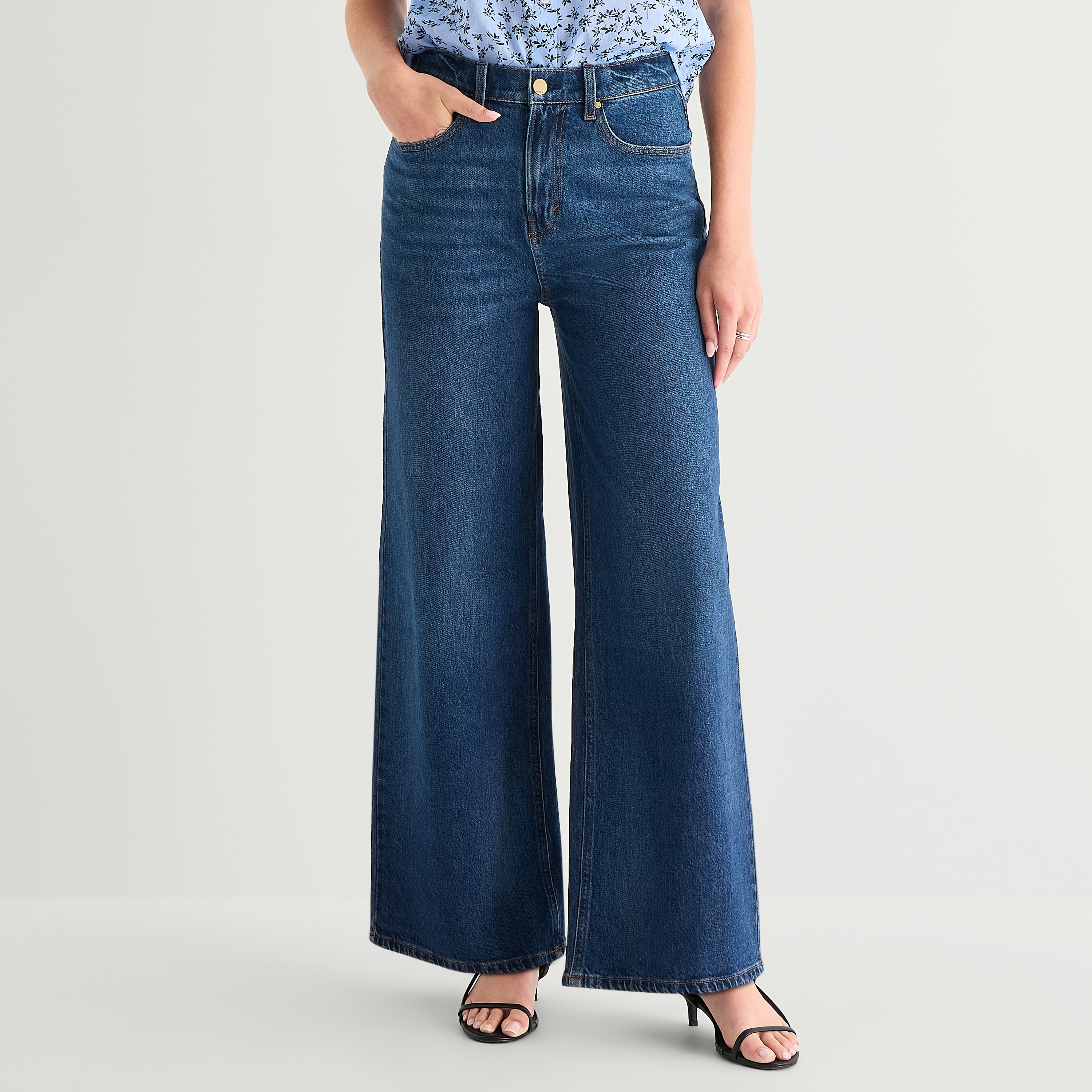 a.n.a Womens Tall Wide Leg Jean