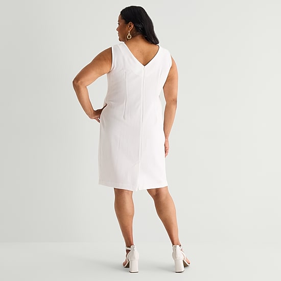 Maya Brooke Womens Plus Jacket Dress