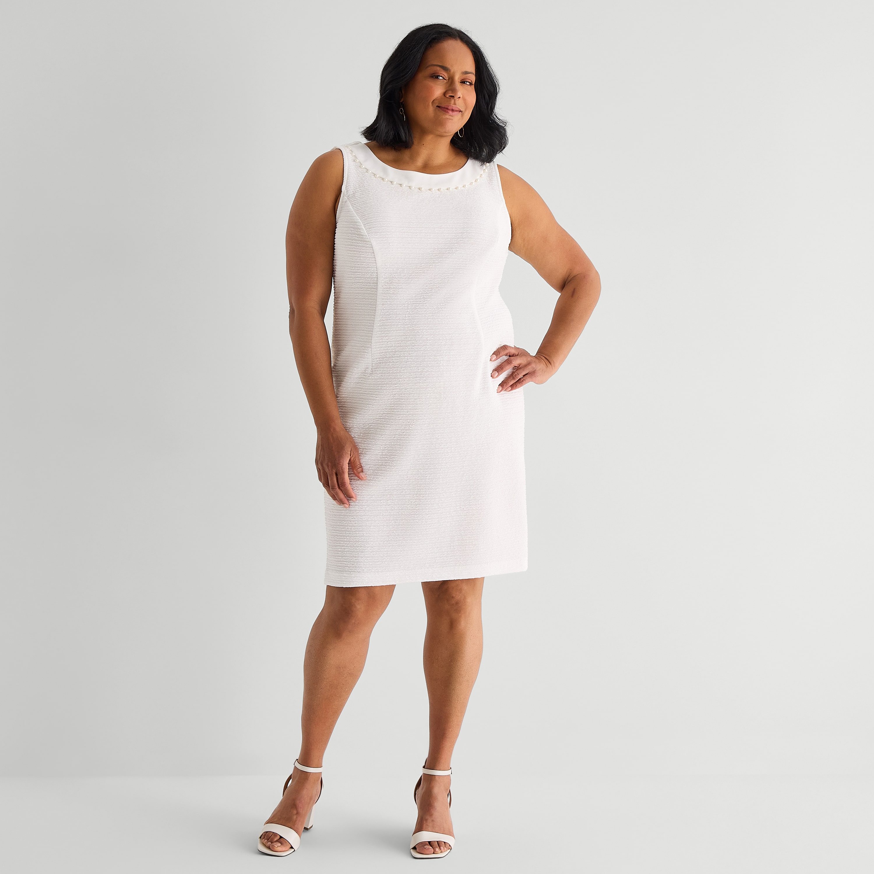 Maya Brooke Womens Plus Jacket Dress