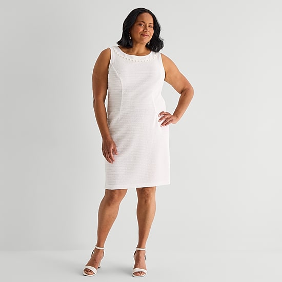 Maya Brooke Womens Plus Jacket Dress