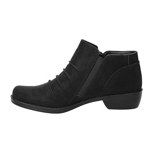 Easy Street Womens Jacoba Block Heel Booties, 12 Wide, Black