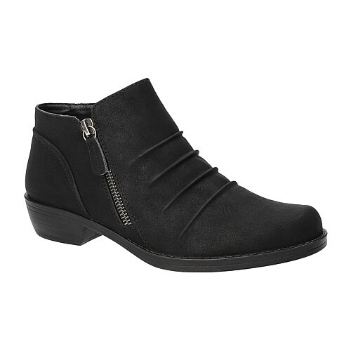 Easy Street Womens Jacoba Block Heel Booties In Black