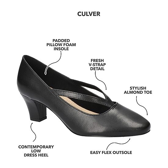 Easy Street Culver Womens Almond Closed Toe Stiletto Heel Pumps
