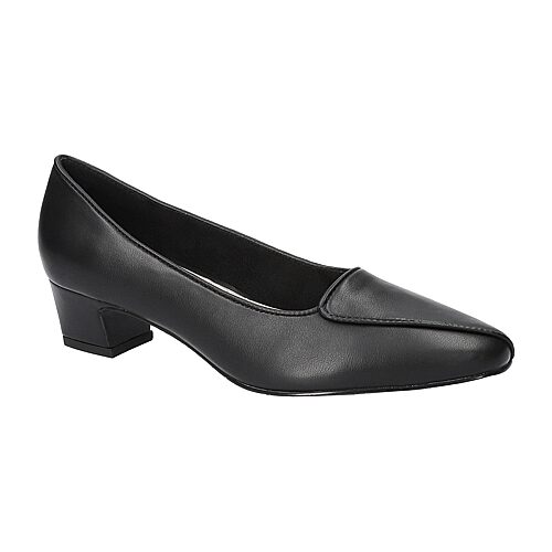 Easy Street Astrid Womens Almond Closed Toe Block Heel Pumps In Black