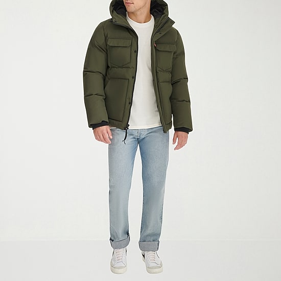 Levi's® Mens Hooded Weather Resistant Heavyweight Puffer Parka