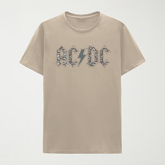 Mens Round Neck Short Sleeve Regular Fit AC/DC Big and Tall Graphic T-Shirt