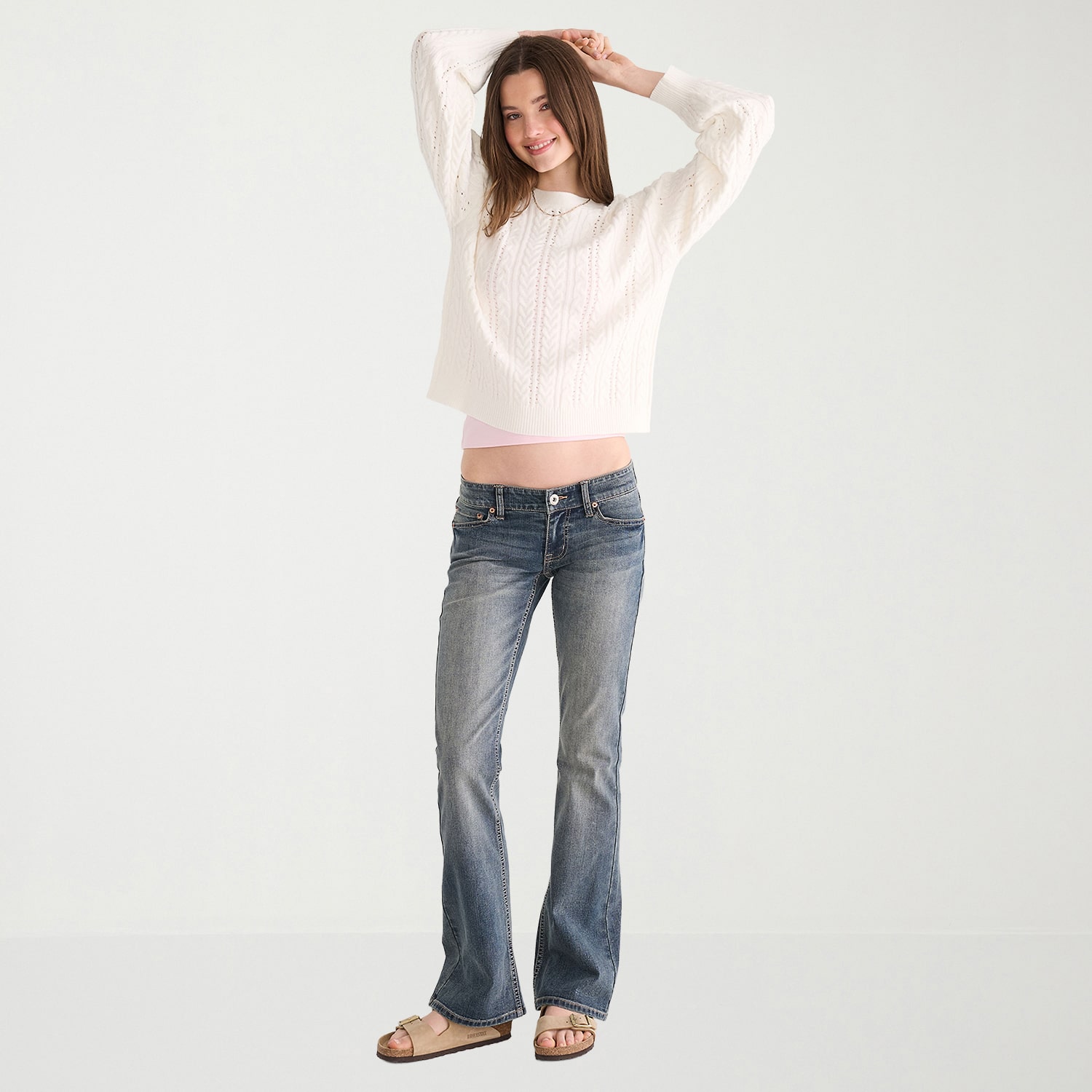 AEROPOSTALE Womens V Neck Long Sleeve Tie Juniors Cardigan