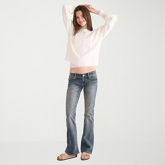 AEROPOSTALE Womens V Neck Long Sleeve Tie Juniors Cardigan