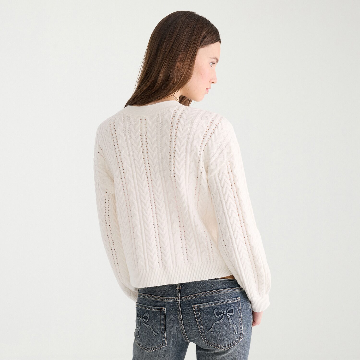 AEROPOSTALE Womens V Neck Long Sleeve Tie Juniors Cardigan