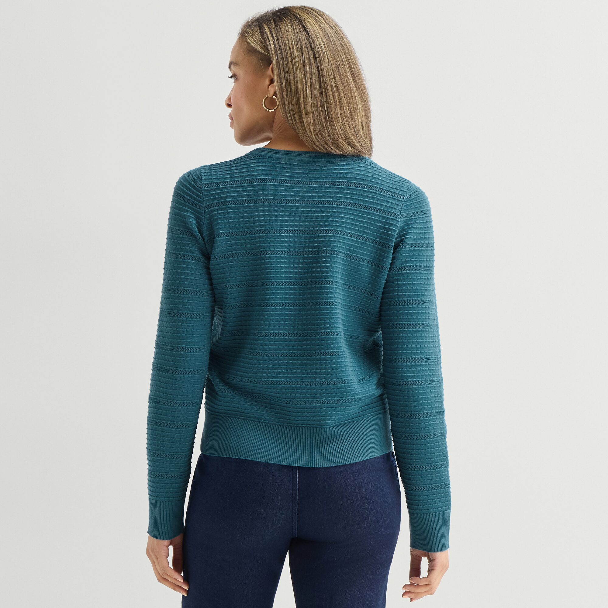 Liz Claiborne Womens Crew Neck Long Sleeve Pullover Sweater