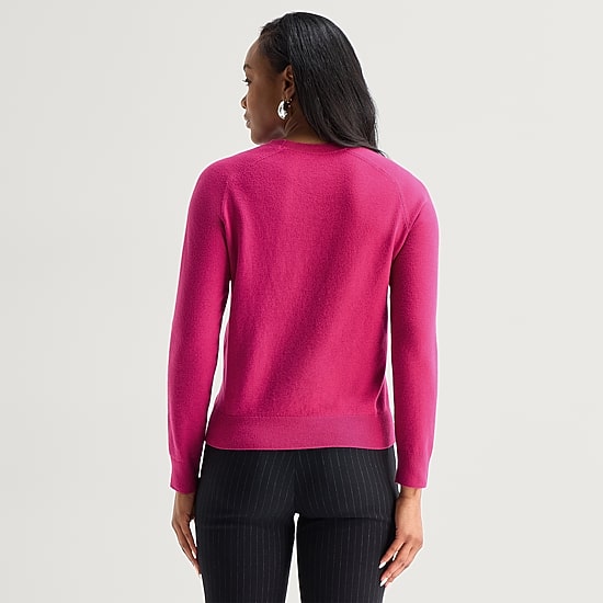 Liz Claiborne Luxe Womens Crew Neck Long Sleeve Pullover Sweater