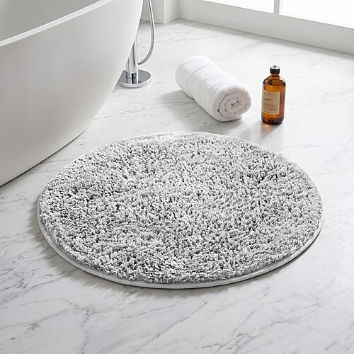 Better Trends Haven Collection Bath Rug In Silver