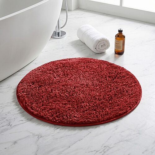 Better Trends Haven Collection Bath Rug In Red