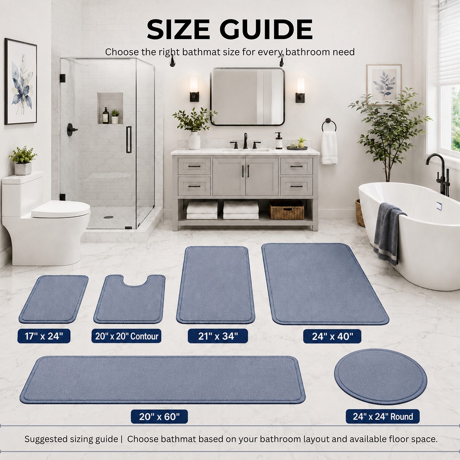 Better Trends Haven Collection Bath Rug