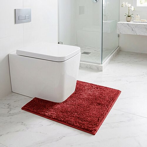 Better Trends Haven Collection Bath Rug In Red