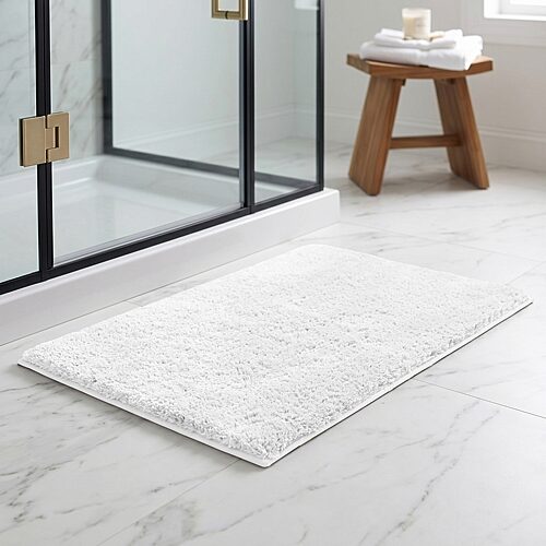 Better Trends Haven Collection Bath Rug In White