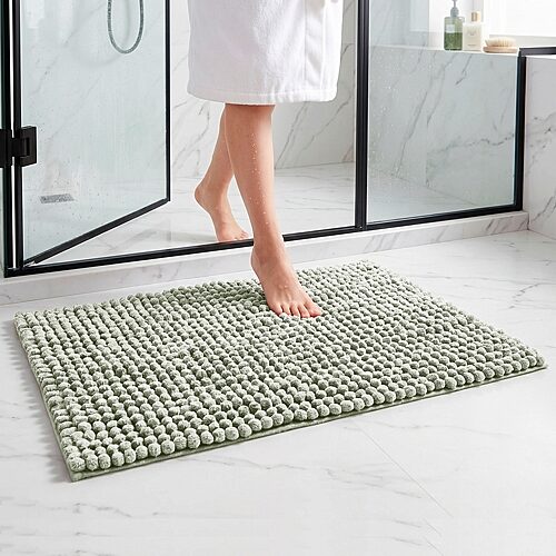 Better Trends Indulgence Collection Bath Rug In Green