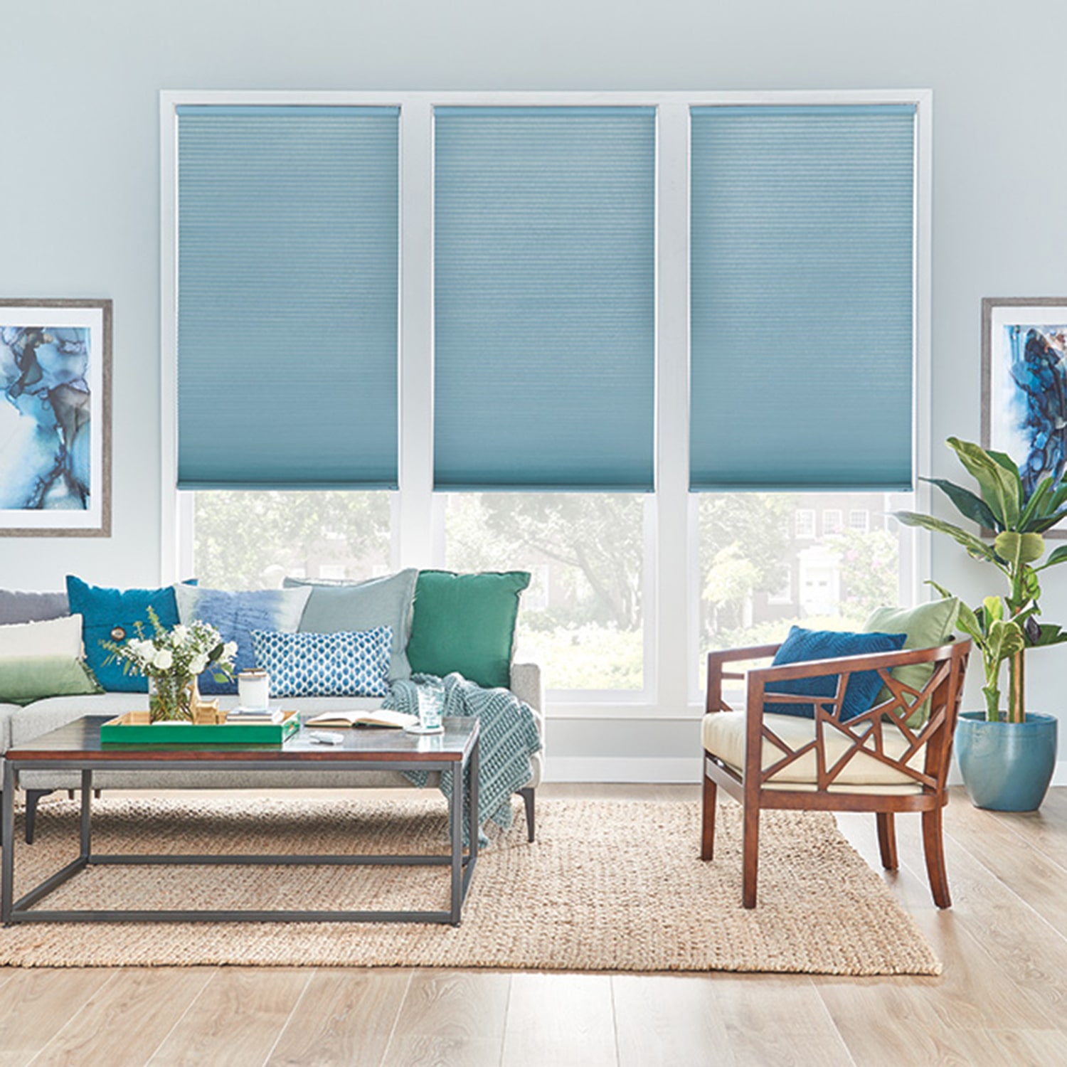 Bali Halo 1/2in Double Cell Custom Cordless Light-Filtering Cellular Shade