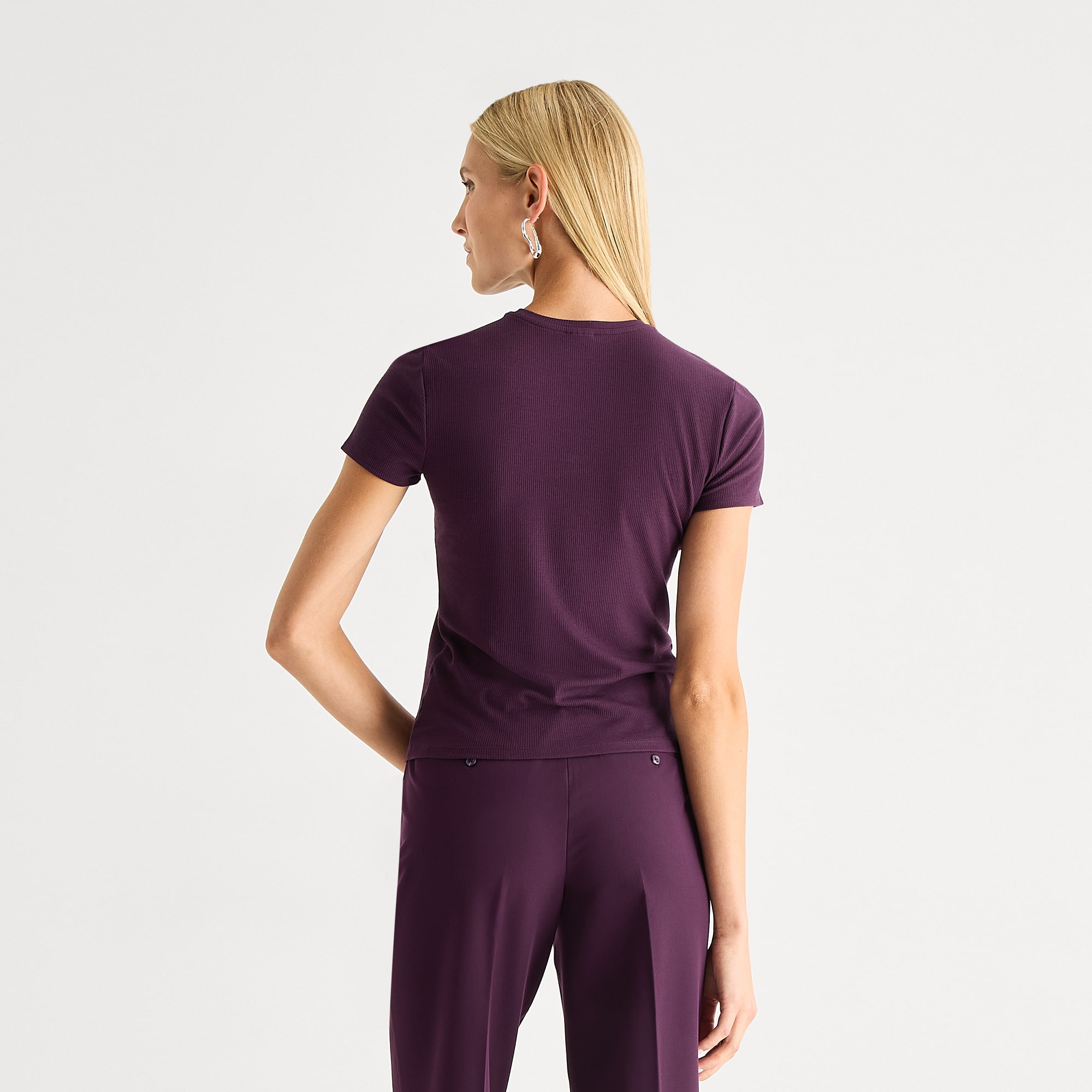 Worthington Womens Crew Neck Short Sleeve T-Shirt