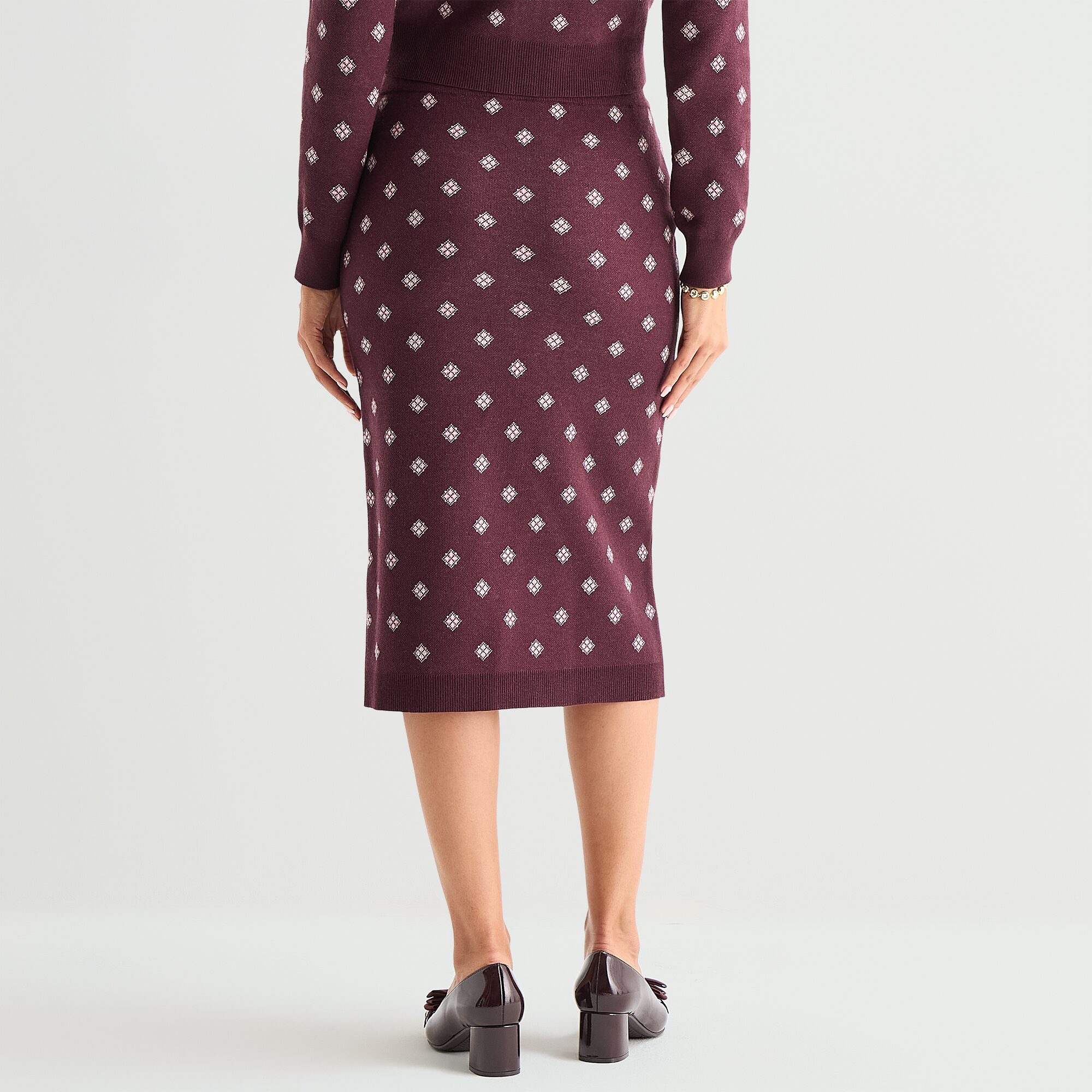 Liz Claiborne Womens High Rise Midi Sweater Pencil Skirt