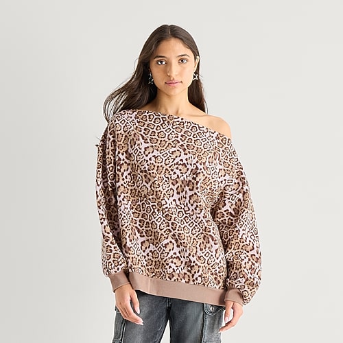 Forever 21 Womens Juniors Long Sleeve Sweatshirt In Brown