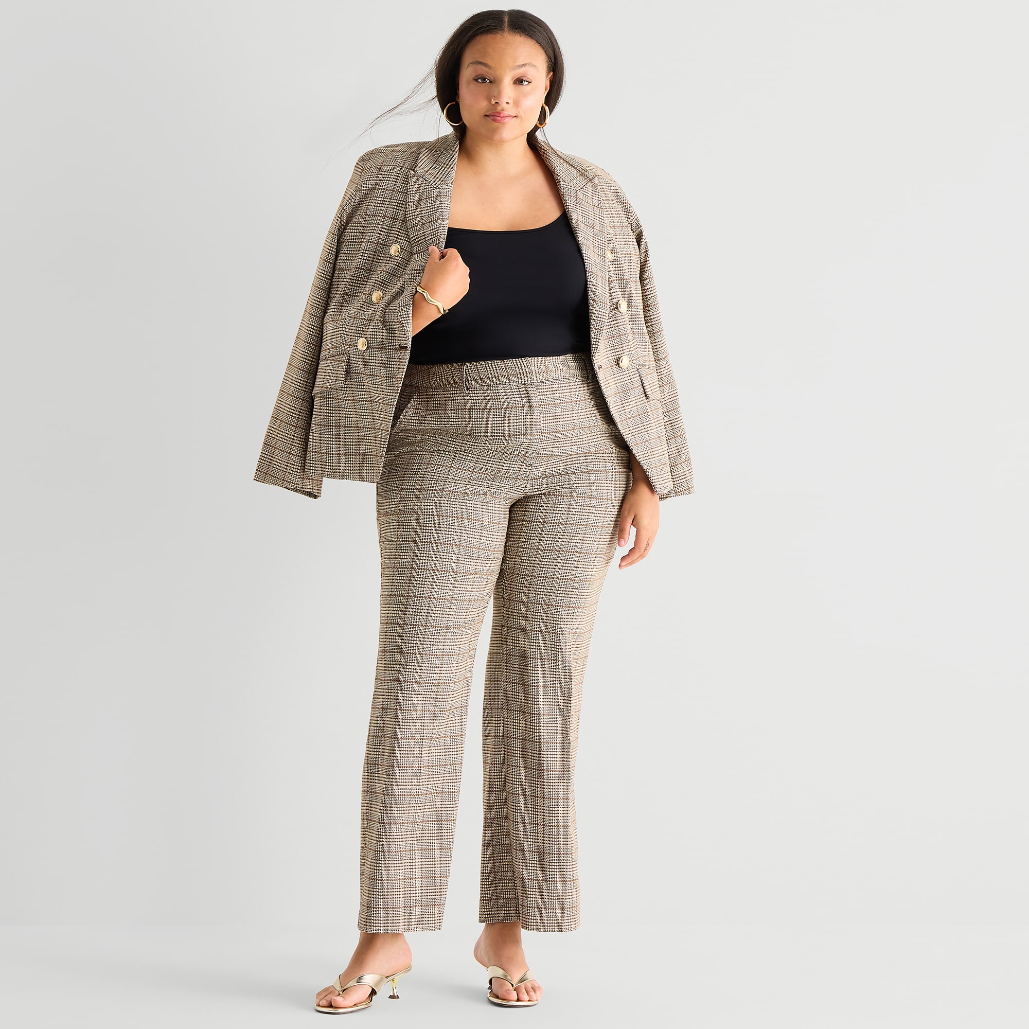 Worthington Plus Womens Modern Perfect Trouser