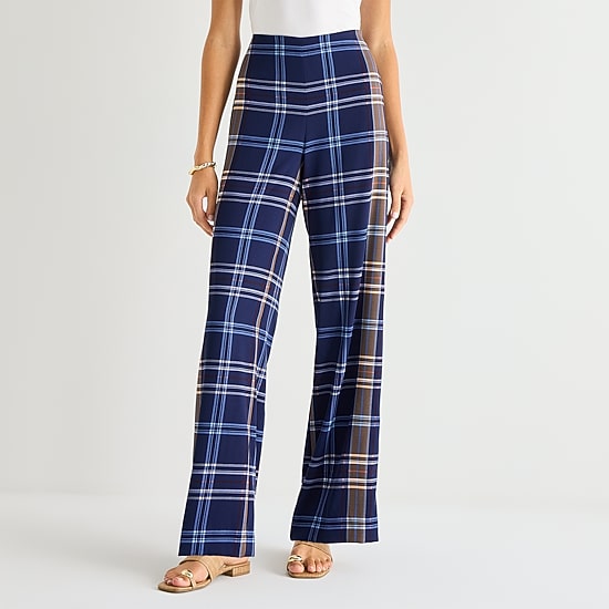 Worthington Womens Wide Leg High Rise Trouser