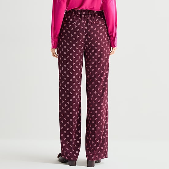 Liz Claiborne Womens Wide Leg Mid Rise Pull-On Pant