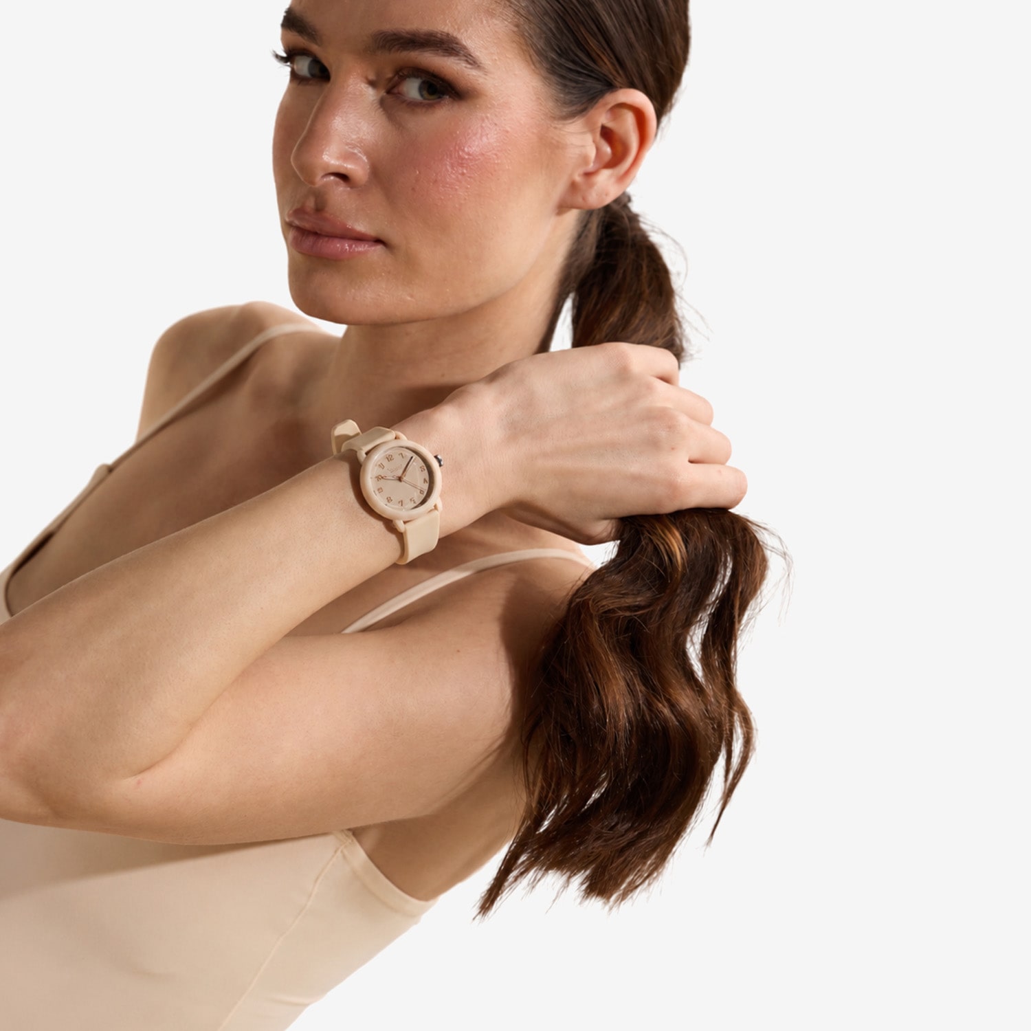 Speidel Eco Nude Womens Beige Strap Watch 60949003