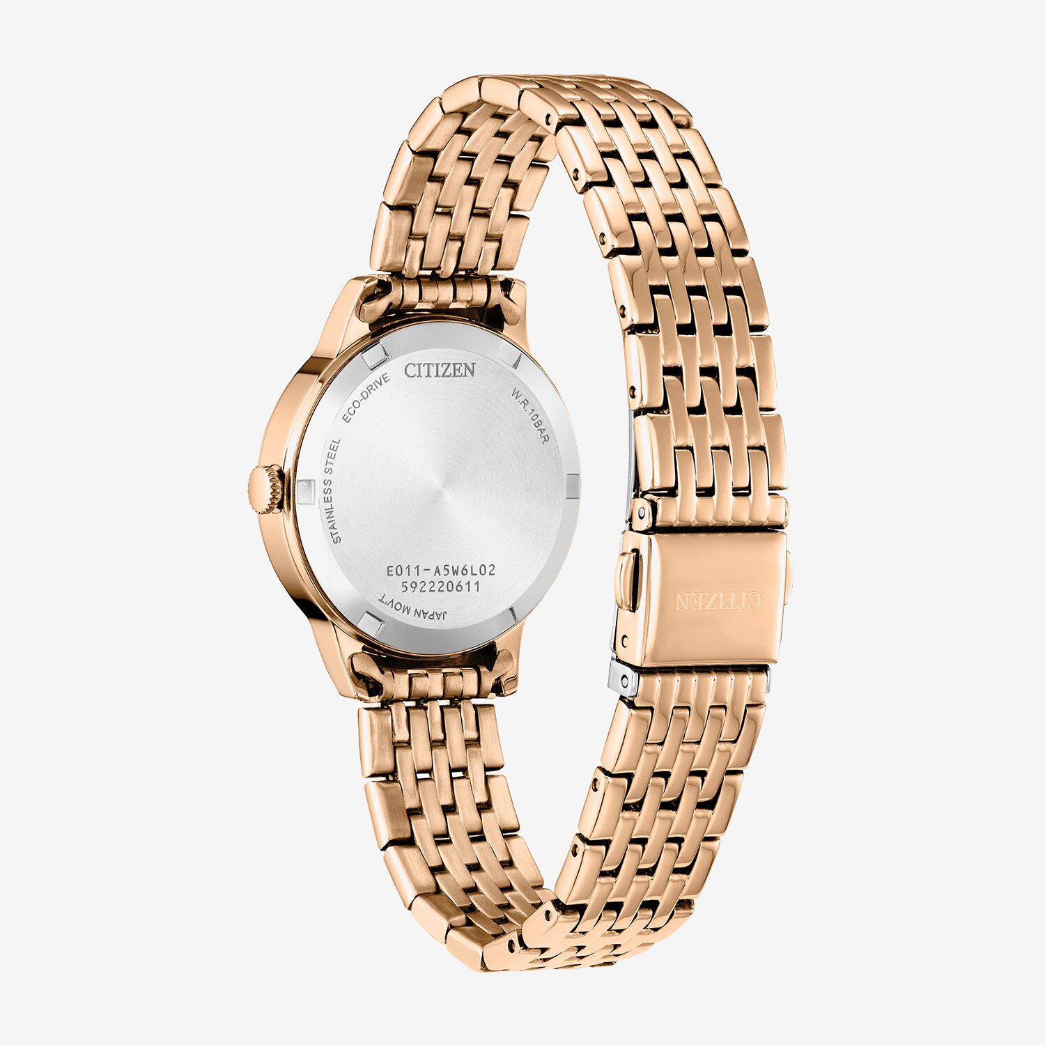 Citizen Classic Eco Womens Gold Tone Stainless Steel Bracelet Watch Ew2623-53x