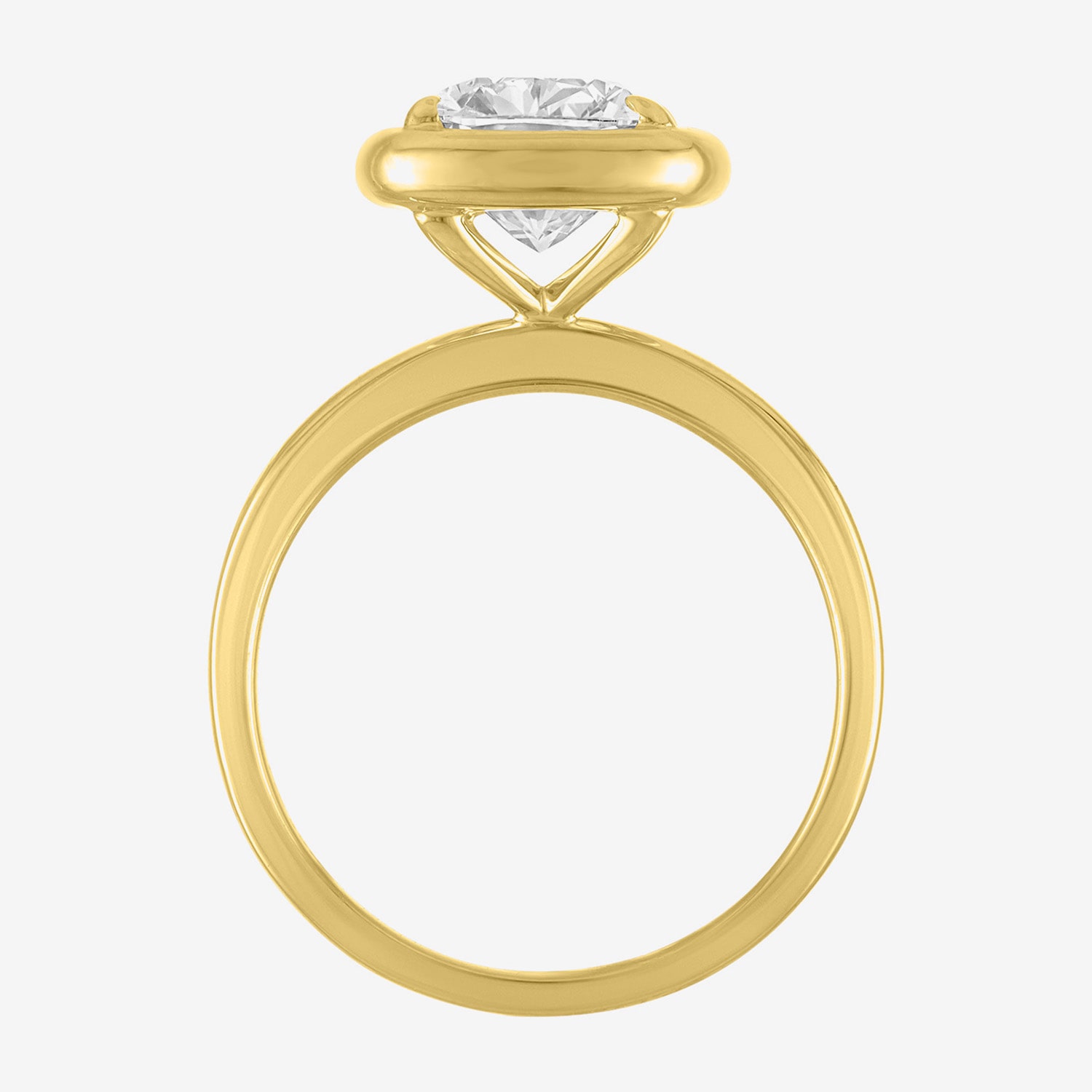Bridal Addiction (E-F / Vs1-Vs2) Womens 3 CT. Lab Grown White Diamond 14K Gold Cushion Solitaire Engagement Ring