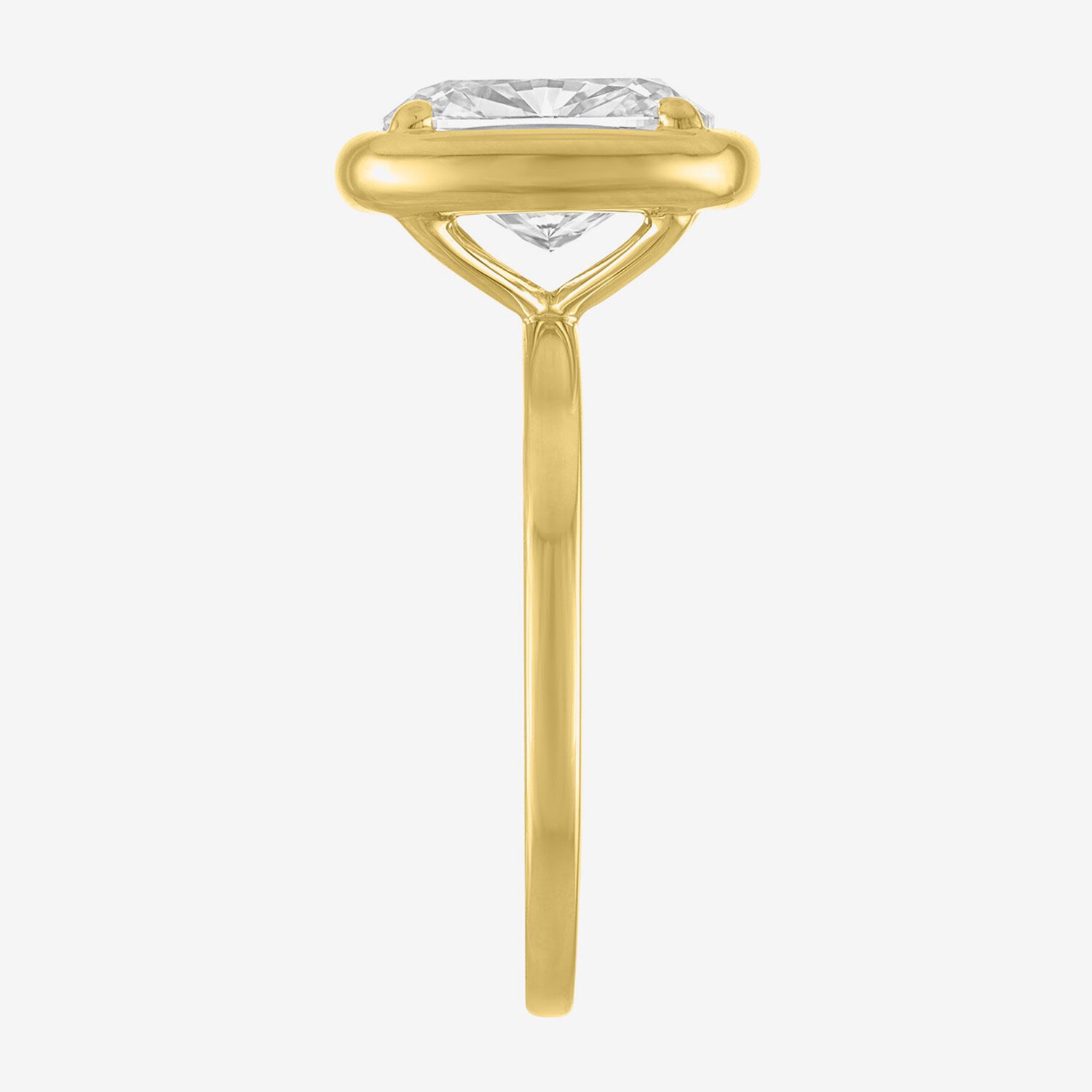 Bridal Addiction (E-F / Vs1-Vs2) Womens 3 CT. Lab Grown White Diamond 14K Gold Cushion Solitaire Engagement Ring