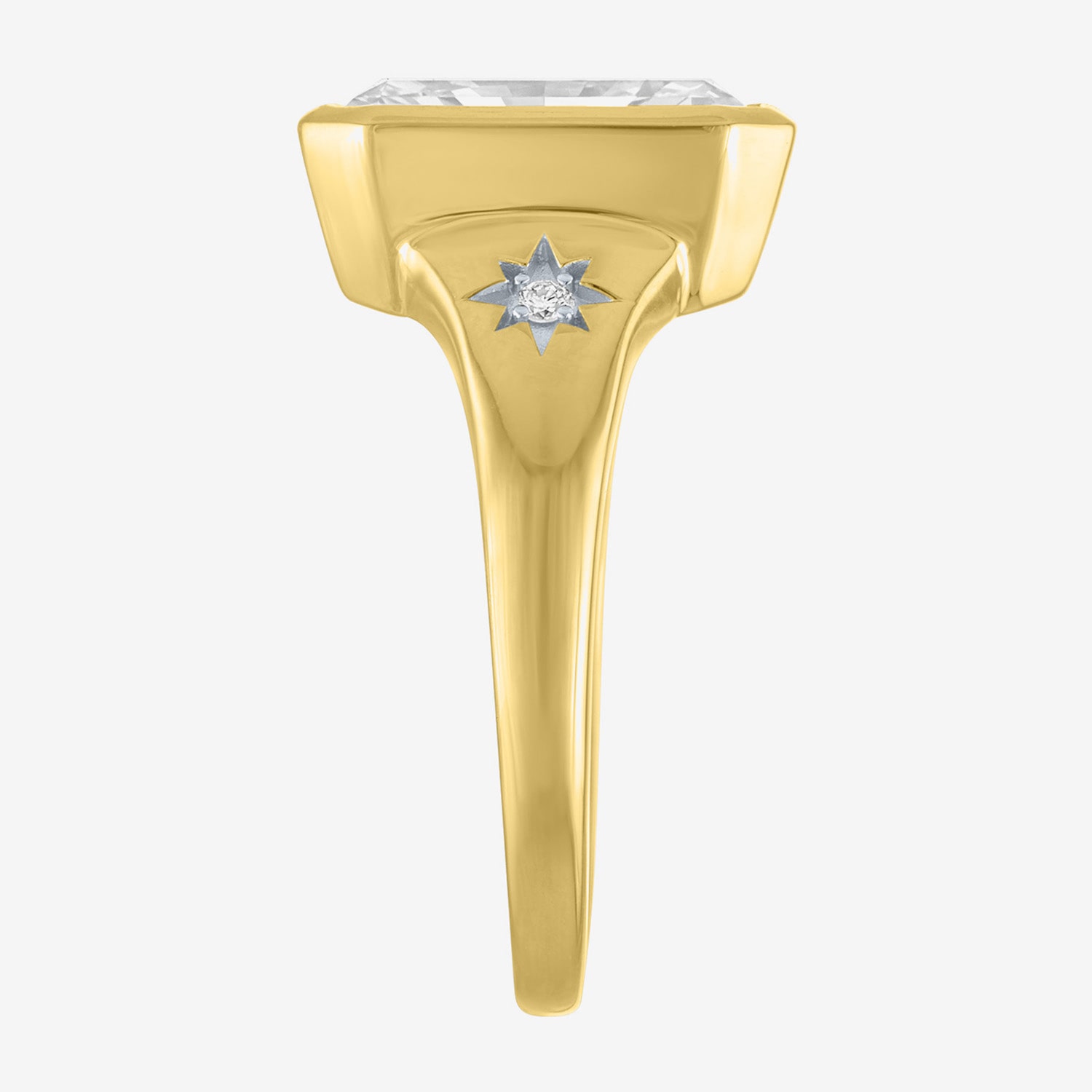 Bridal Addiction (E-F / Vs1-Vs2) Womens 4 CT. T.W. Lab Grown White Diamond 14K Gold Rectangular 3-Stone Engagement Ring