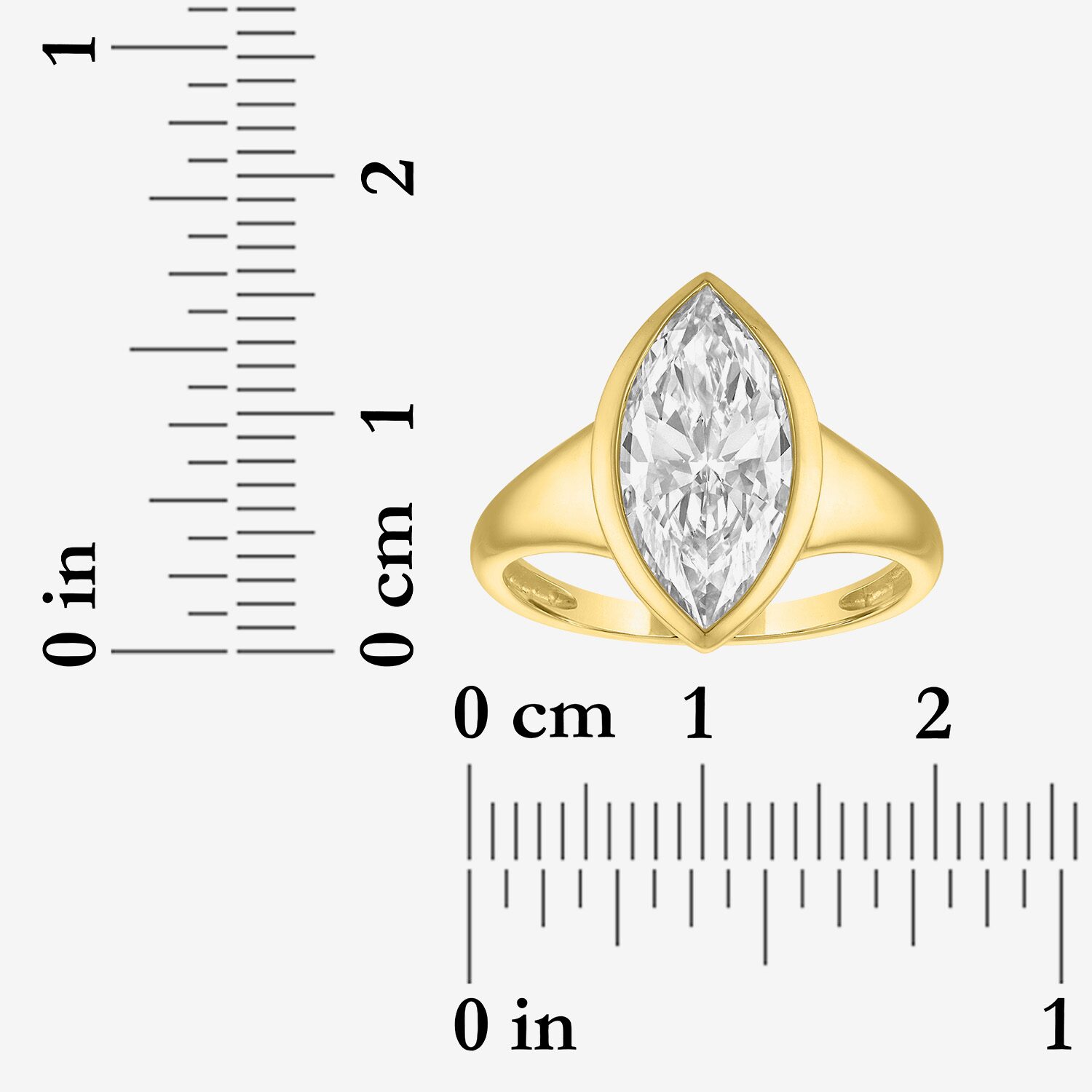 Bridal Addiction (E-F / Vs1-Vs2) Womens CT. Lab Grown White Diamond 14K Gold Marquise Solitaire Engagement Ring