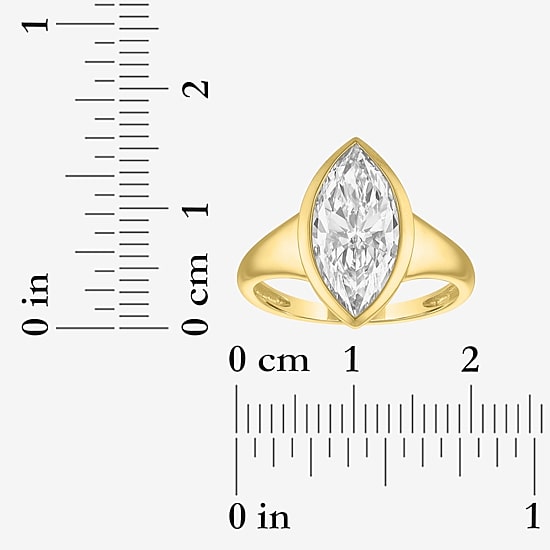 Bridal Addiction (E-F / Vs1-Vs2) Womens 3 CT. Lab Grown White Diamond 14K Gold Marquise Solitaire Engagement Ring