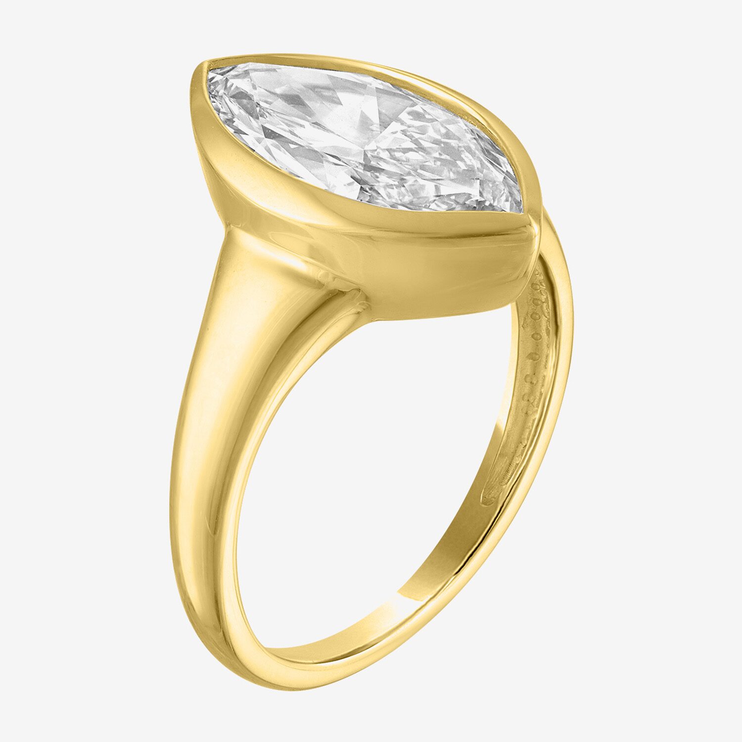 Bridal Addiction (E-F / Vs1-Vs2) Womens CT. Lab Grown White Diamond 14K Gold Marquise Solitaire Engagement Ring