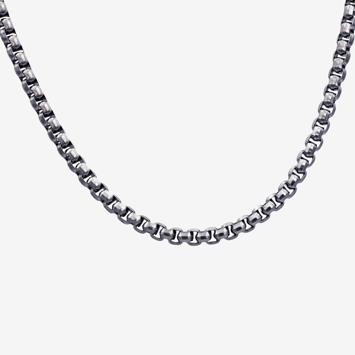 Mens Stainless Steel 24 Inch Tennis Necklace