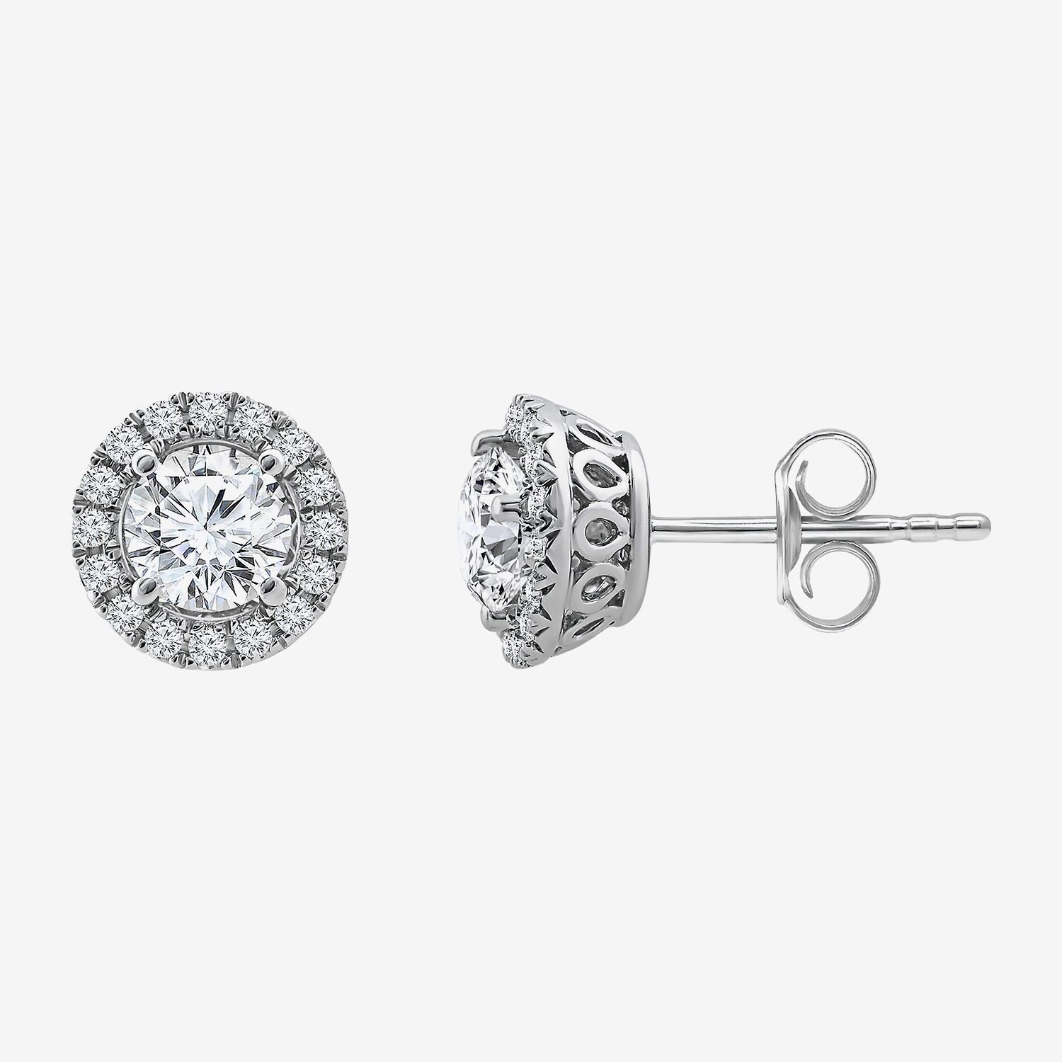 (I/Si2) 1 1/4 CT. T.W. Lab Grown White Diamond Sterling Silver 5mm Round Stud Earrings
