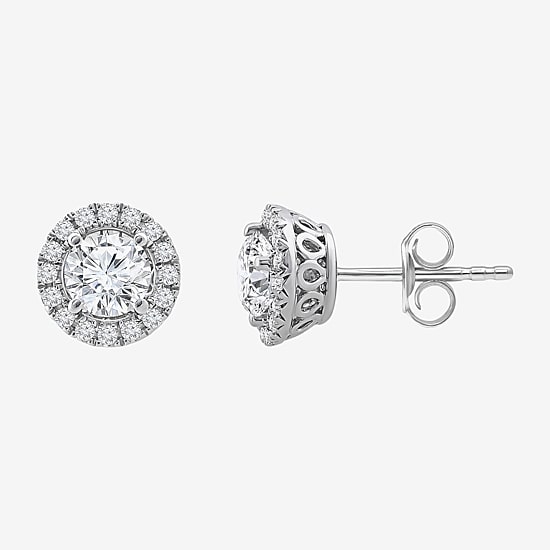 (I/Si2) 1 1/4 CT. T.W. Lab Grown White Diamond Sterling Silver 5mm Round Stud Earrings